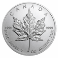 1 oz Canadian Silver Maple Leaf Coin BU (Random Year)